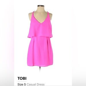 Hot Pink, Open Back Dress
